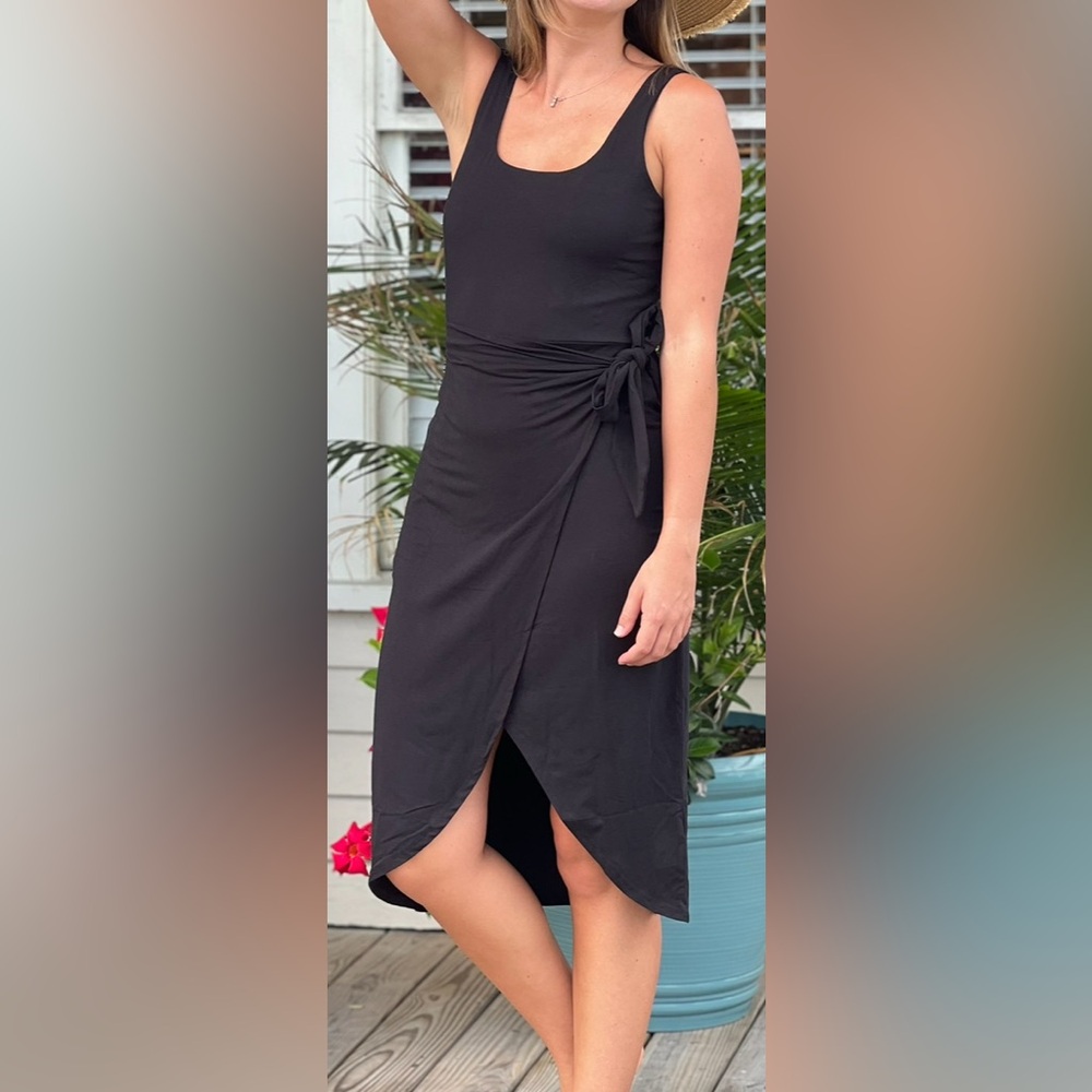 Elegant Black Wrap Dress